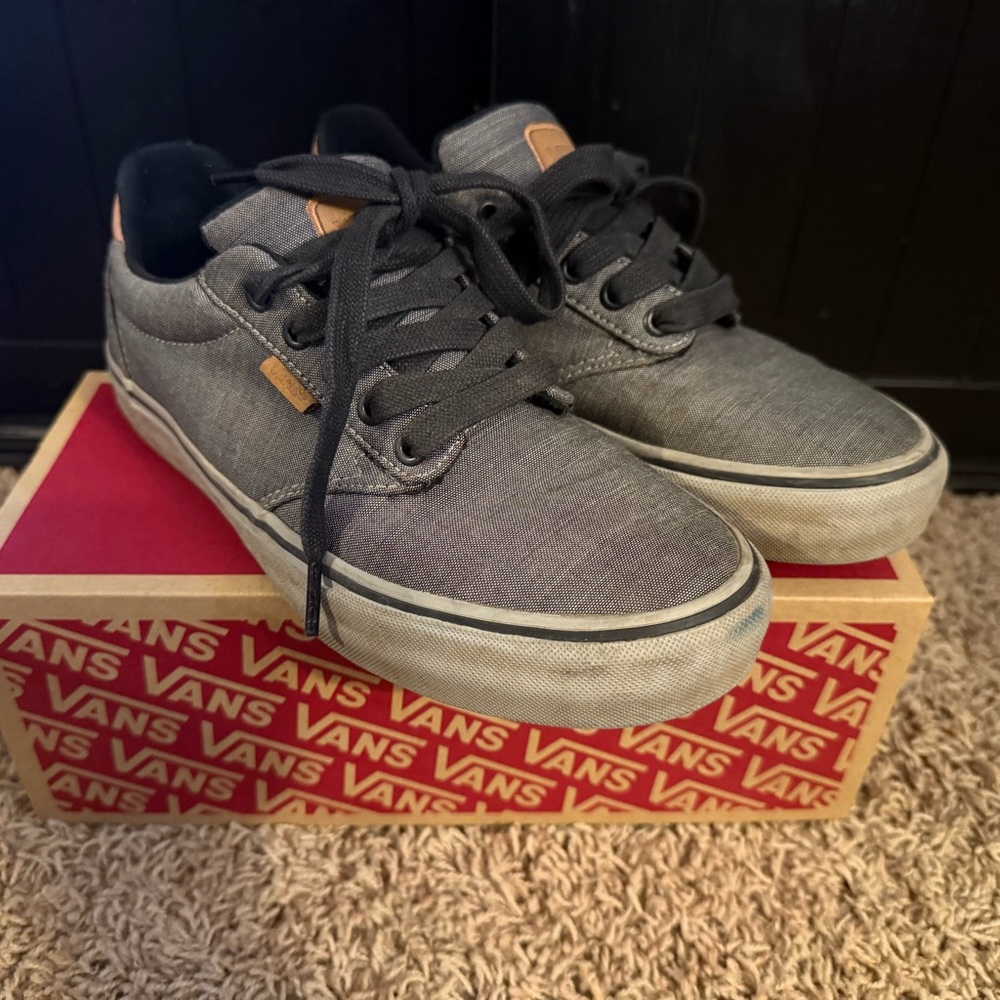 Vans Gray Low-Top Sneakers Canvas Casual